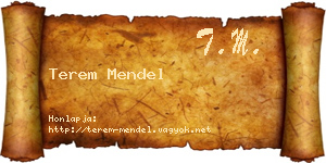 Terem Mendel névjegykártya